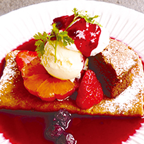 みかんとガトーショコラのクレープ